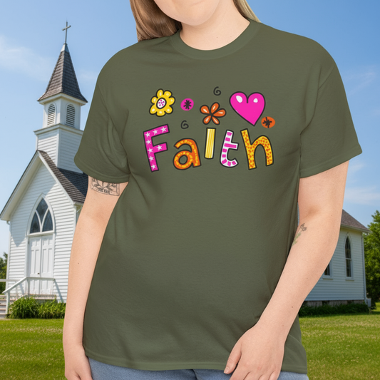 Faith, Hearts, & Flowers Tee - Kim’s Signature Beauty & Accessories