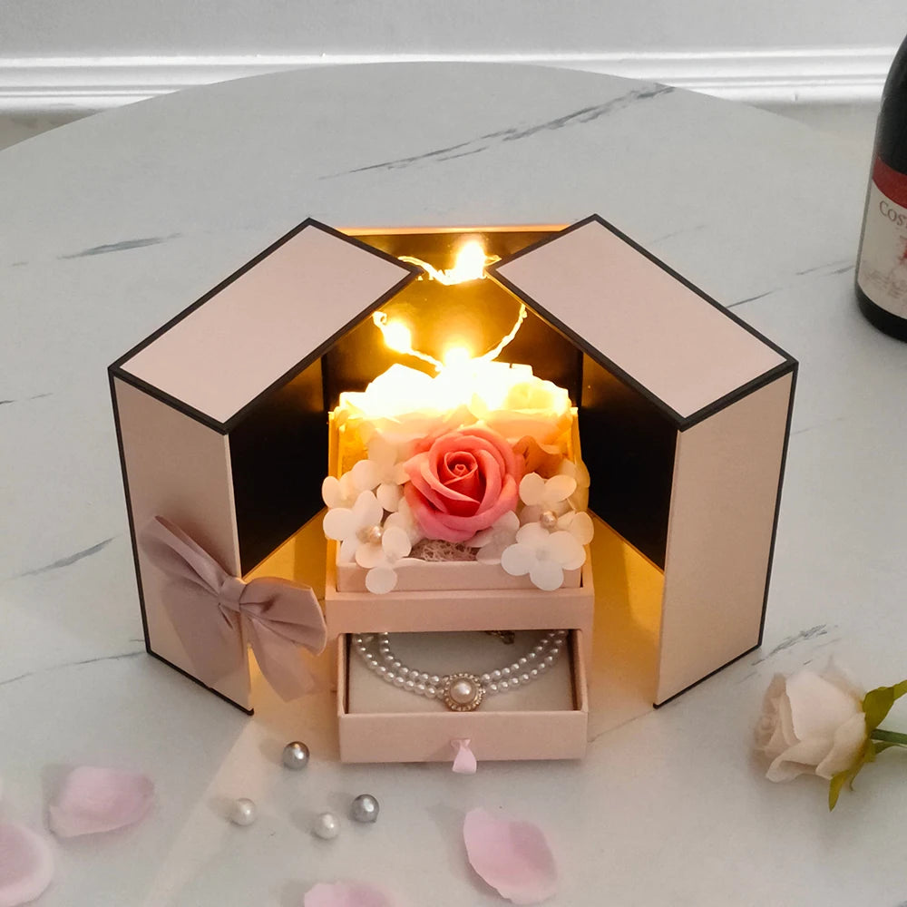 LED Soap Rose Flower Gift Box - Kim’s Signature Beauty & Accessories