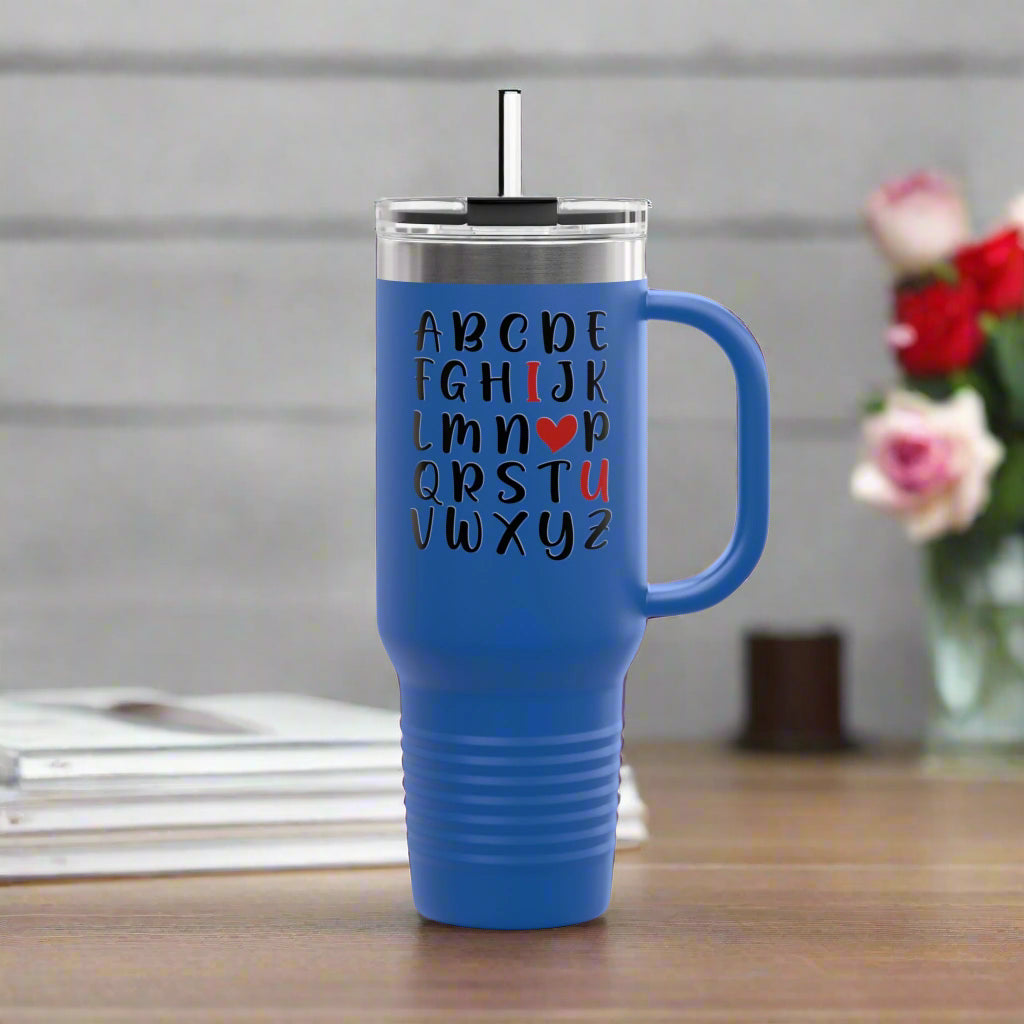 Alphabet Love Insulated Travel Mug, 40oz - Kim’s Signature Beauty & Accessories