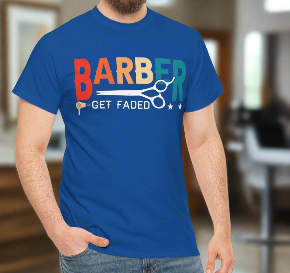 Barber Get Faded Tee – Retro Style for Master Barbers - Kim’s Signature Beauty & Accessories