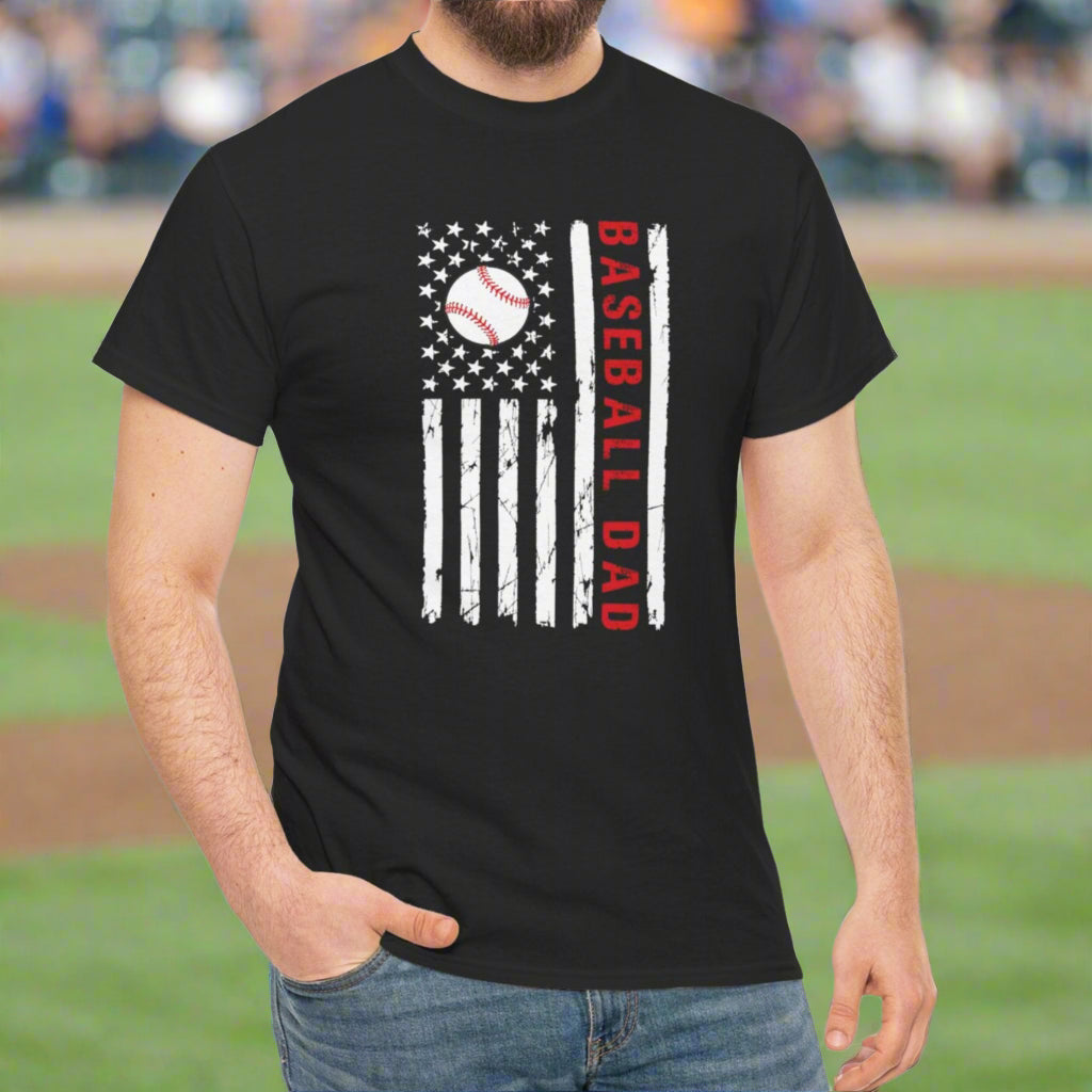 Baseball Dad Flag Tee - Kim’s Signature Beauty & Accessories