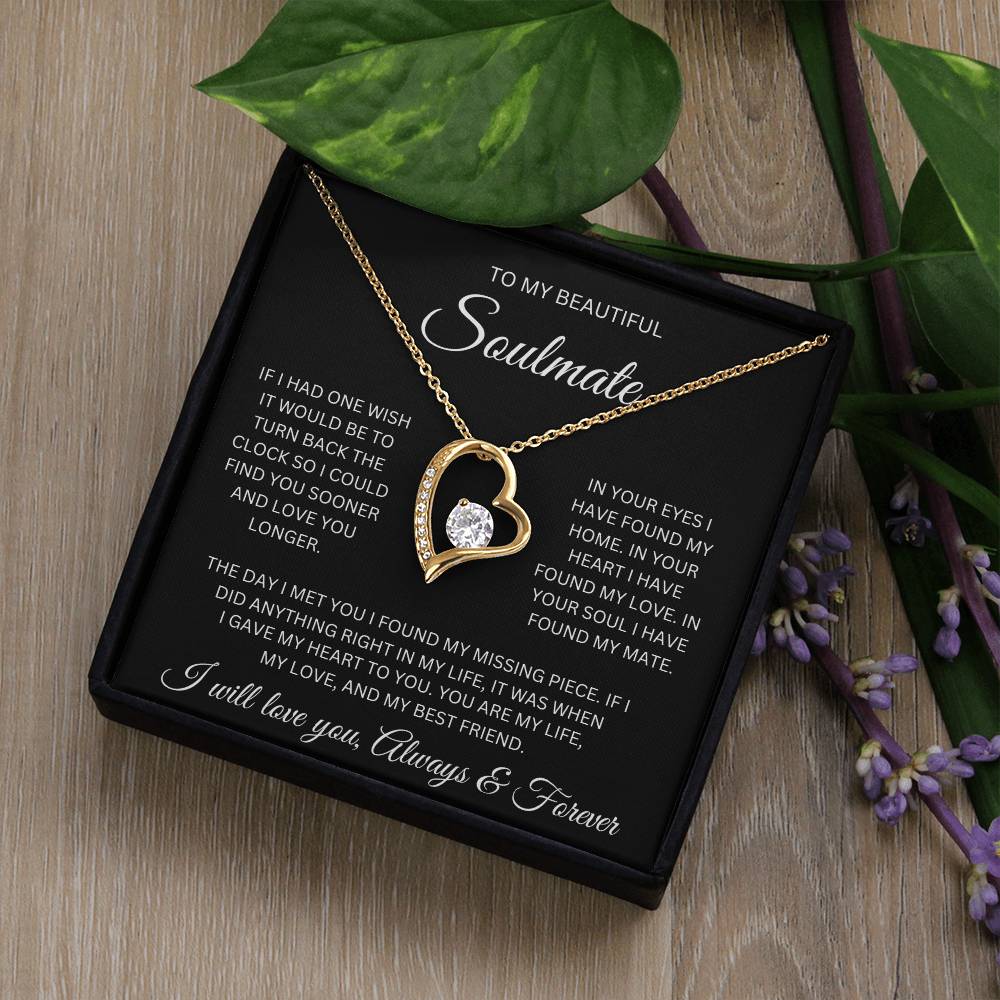 Beautiful Soulmate & Best Friend Message card Necklace. - Kim’s Signature Beauty & Accessories