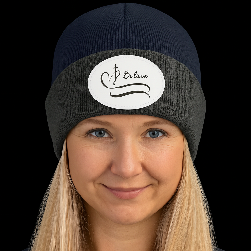 Believe Knit Beanie – Inspirational Faith Winter Hat - Kim’s Signature Beauty & Accessories