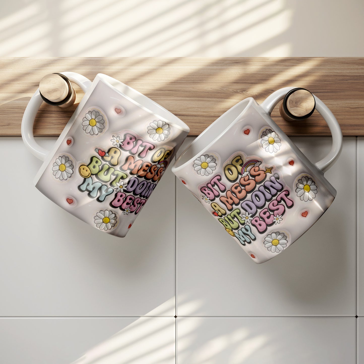 Bit of a Mess But Doin’ My Best – Funny & Real 3D Mug - Kim’s Signature Beauty & Accessories (Store description)