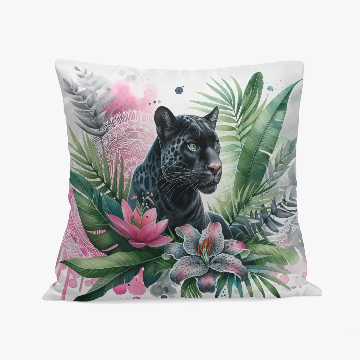 Black Jaguar Jungle Pillow Cover - Kim’s Signature Beauty & Accessories