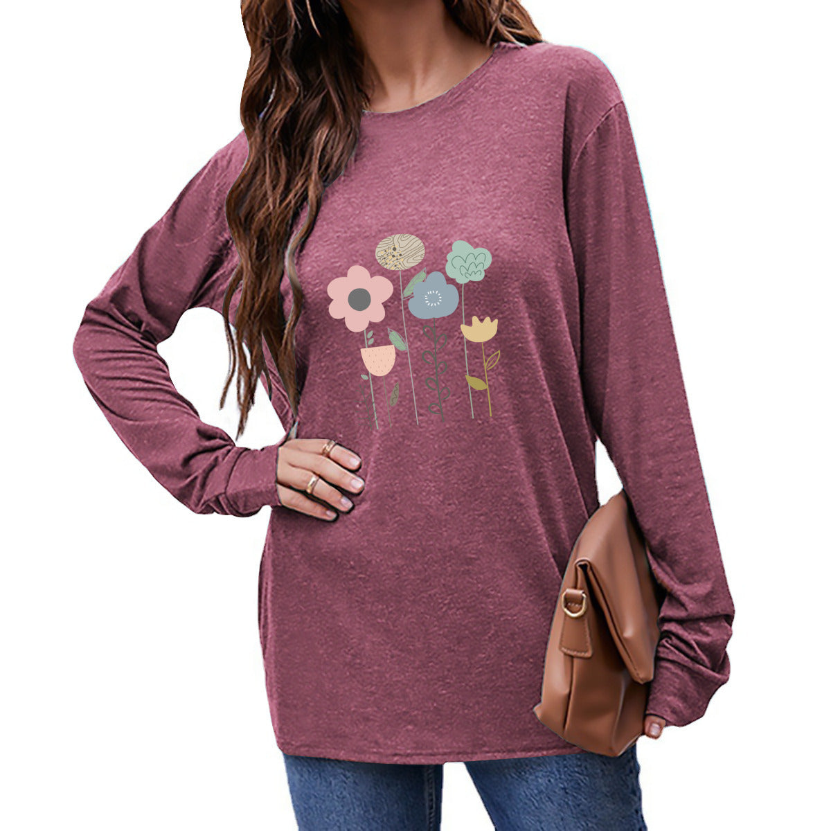 Blooming Elegance Long Sleeve Tee - Kim’s Signature Beauty & Accessories