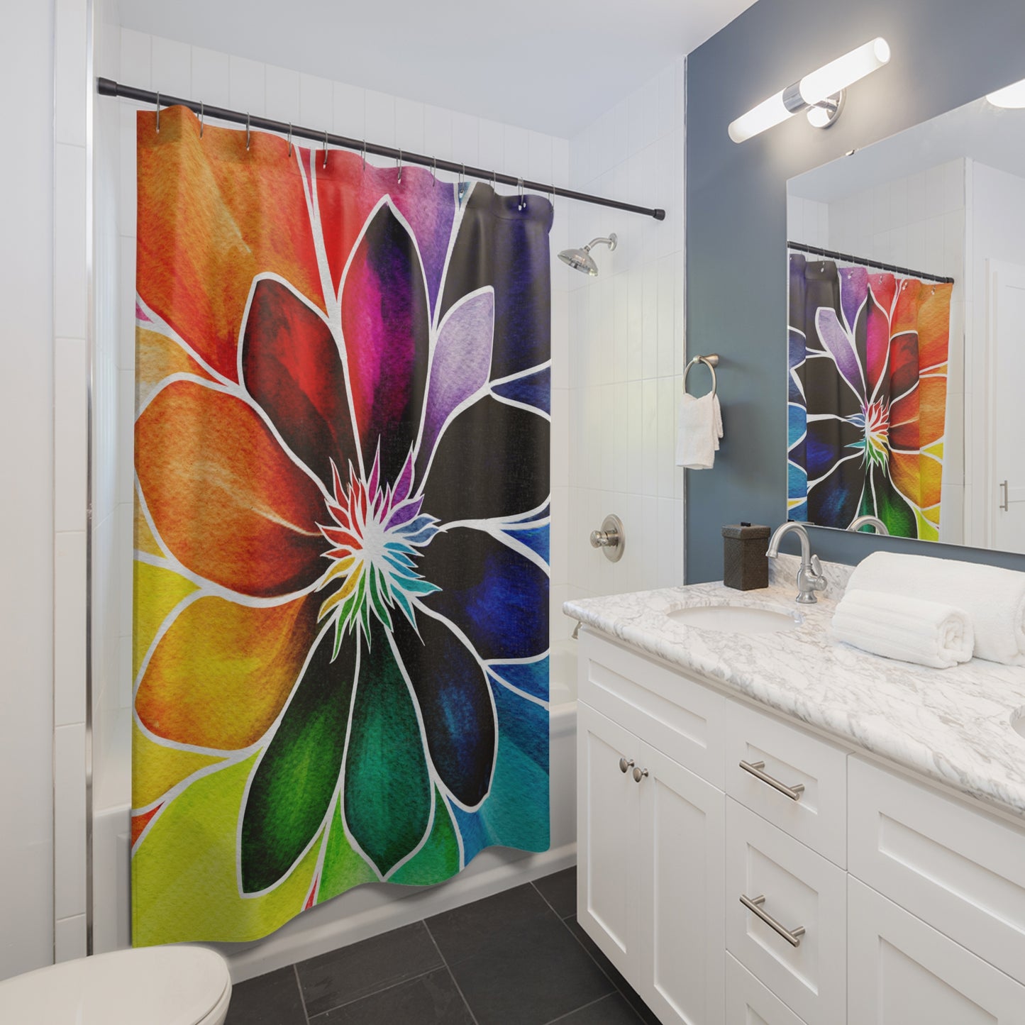 Bright Flower Shower Curtain - Kim’s Signature Beauty & Accessories