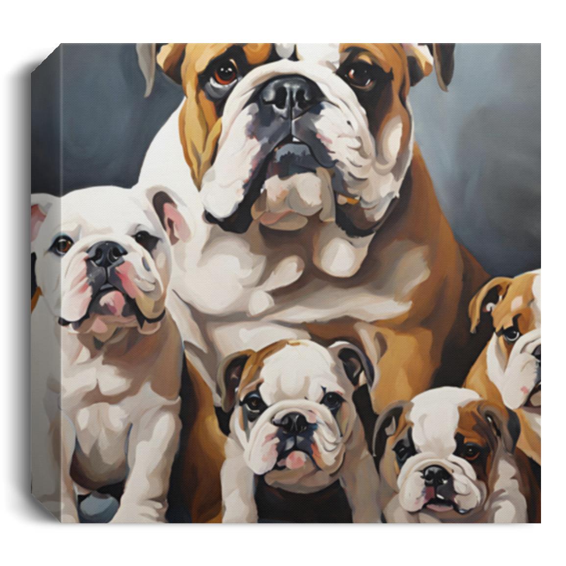 Bull Dog & Pups Collection | Canvas Wall Art - Kim’s Signature Beauty & Accessories