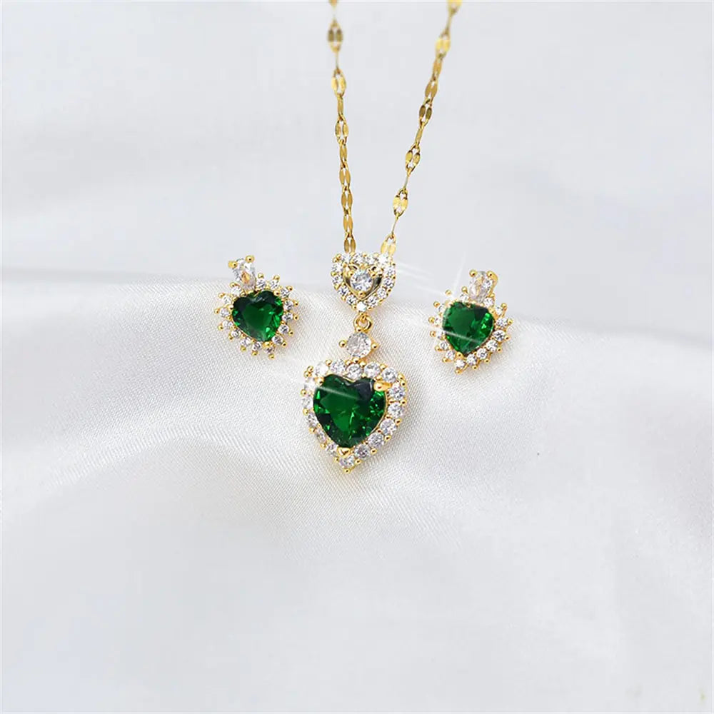 Heart Crystal Jewelry Set - Kim’s Signature Beauty & Accessories