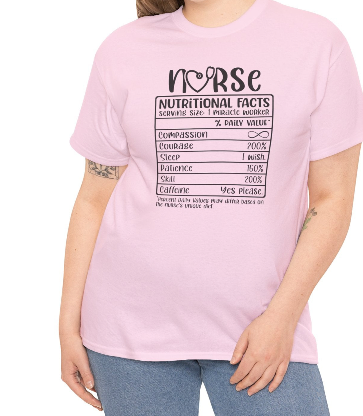Nurse Nutritional Facts | Cotton Tee - Kim’s Signature Beauty & Accessories (Store description)