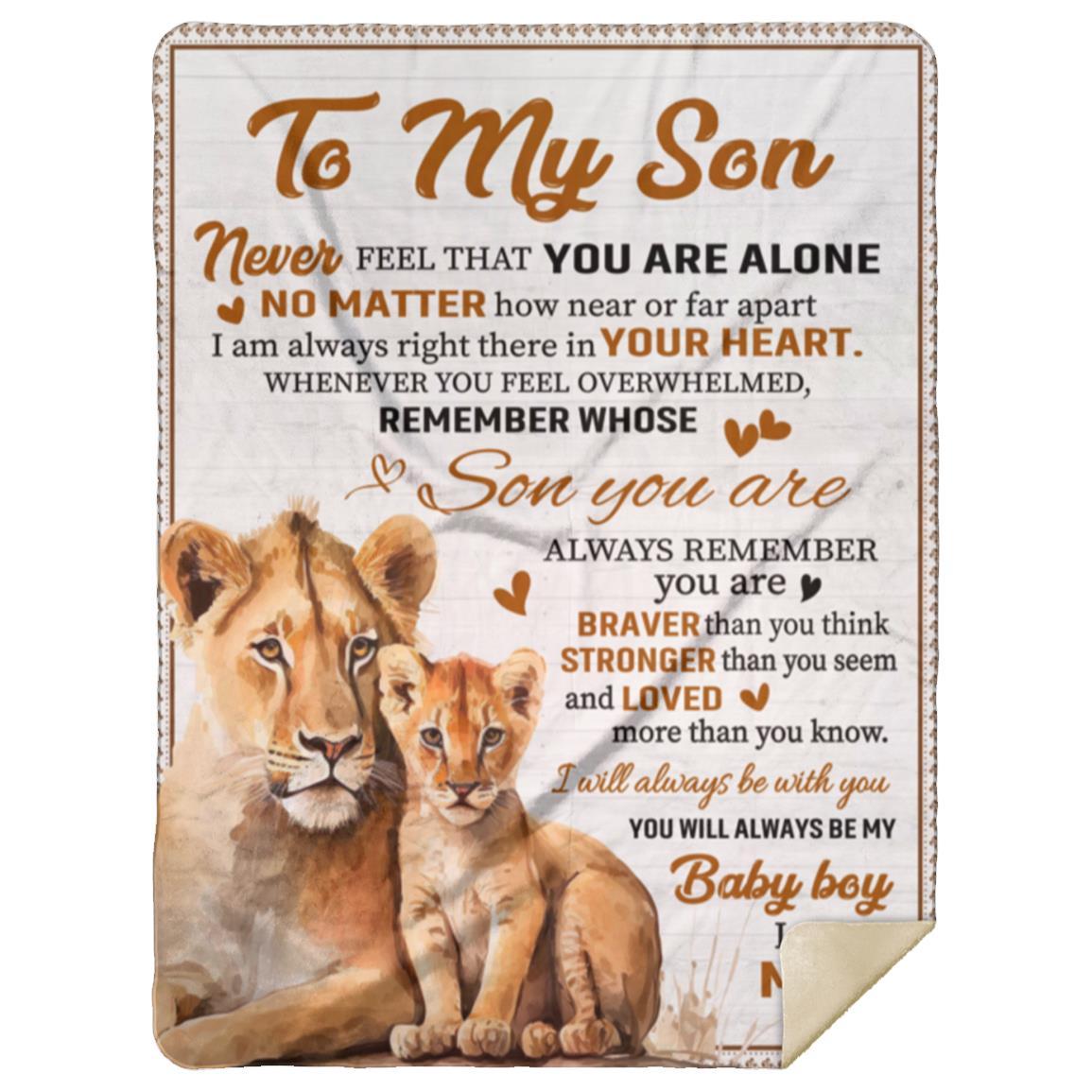 Son Lion Blanket from Mom - Kim’s Signature Beauty & Accessories (Store description)