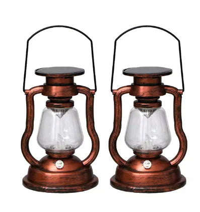 Retro Solar LED Lantern, Flameless Outdoor Hanging Light - Kim’s Signature Beauty & Accessories