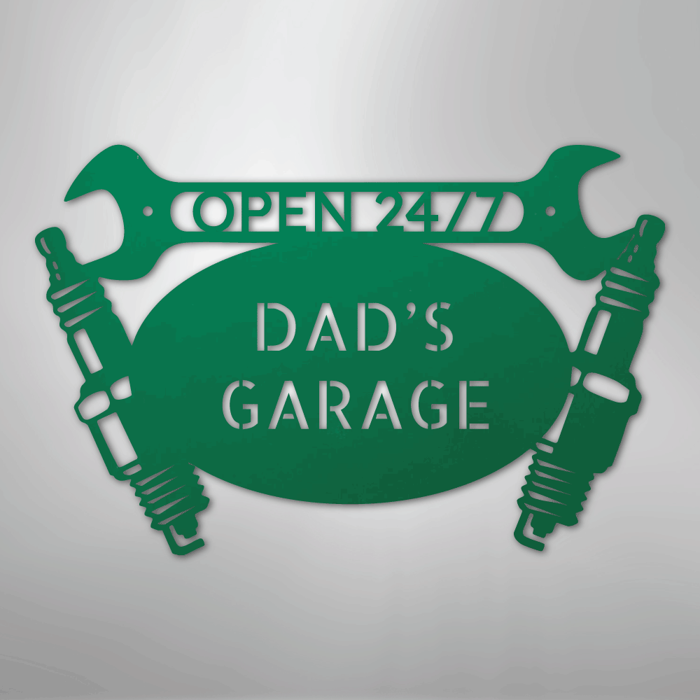 Car Garage Monogram - Steel Sign - Kim’s Signature Beauty & Accessories