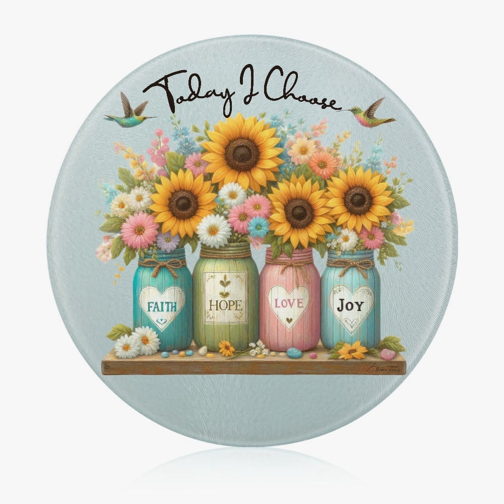 Choose Faith | Tempered Glass Cutting Board - Kim’s Signature Beauty & Accessories