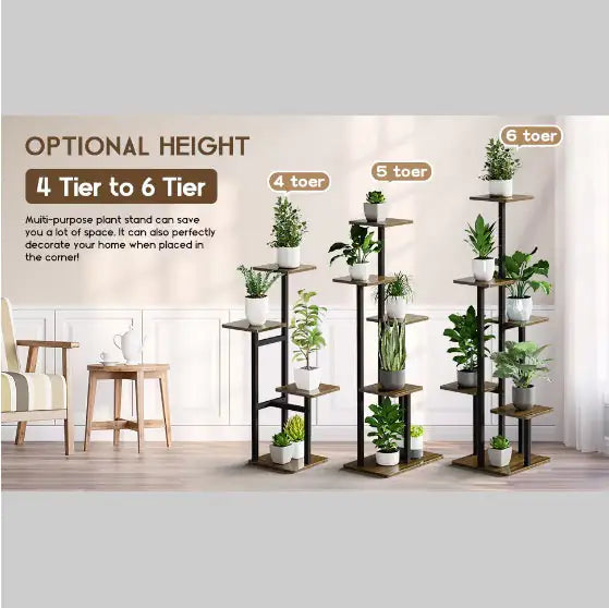 5-layer Indoor Plant Stands, Multi-level Plant Shelves - Kim’s Signature Beauty & Accessories (Store description)