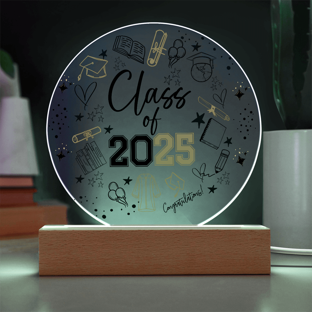 Class of 2025 Graduation Acrylic LED Plaque - Kim’s Signature Beauty & Accessories