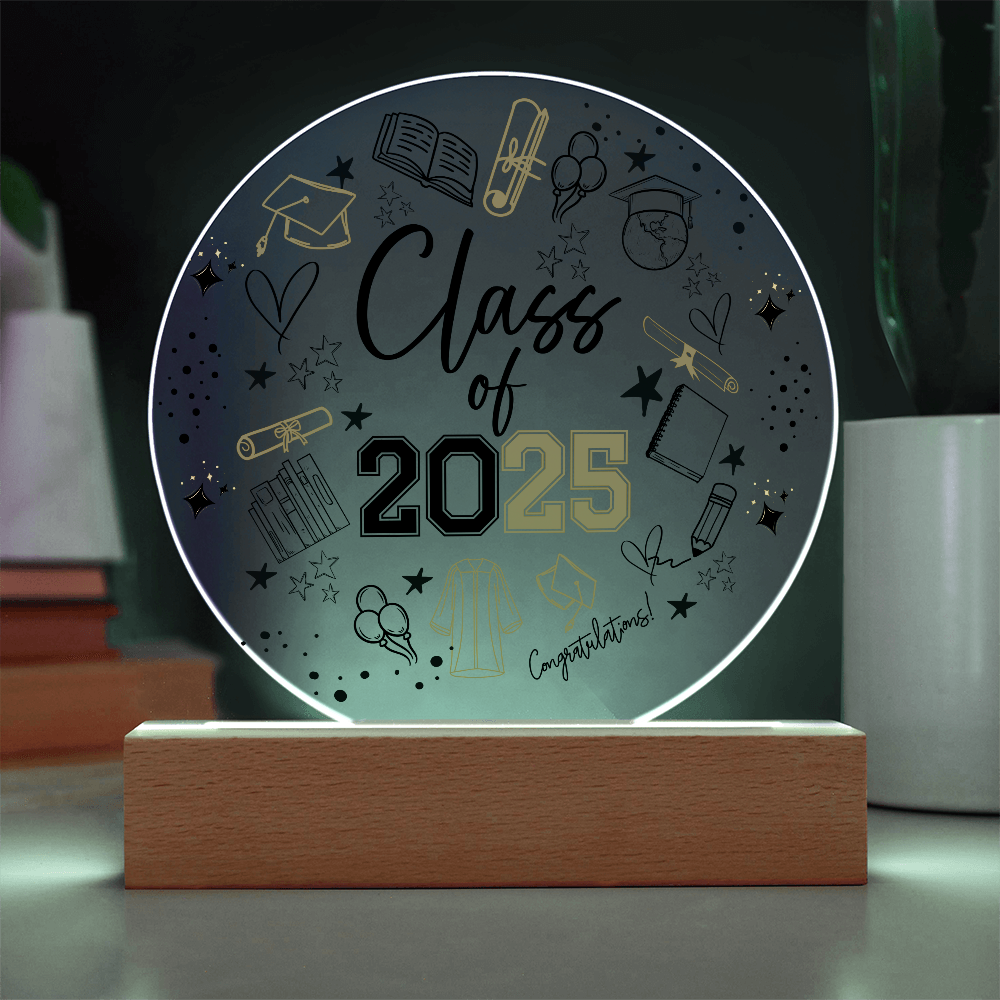 Class of 2025 Graduation Acrylic LED Plaque - Kim’s Signature Beauty & Accessories