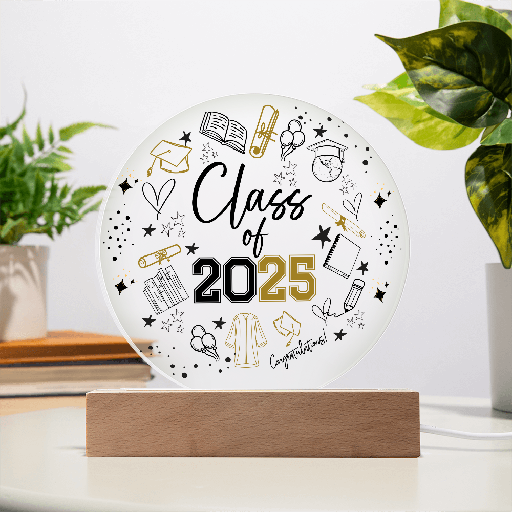 Class of 2025 Graduation Acrylic LED Plaque - Kim’s Signature Beauty & Accessories