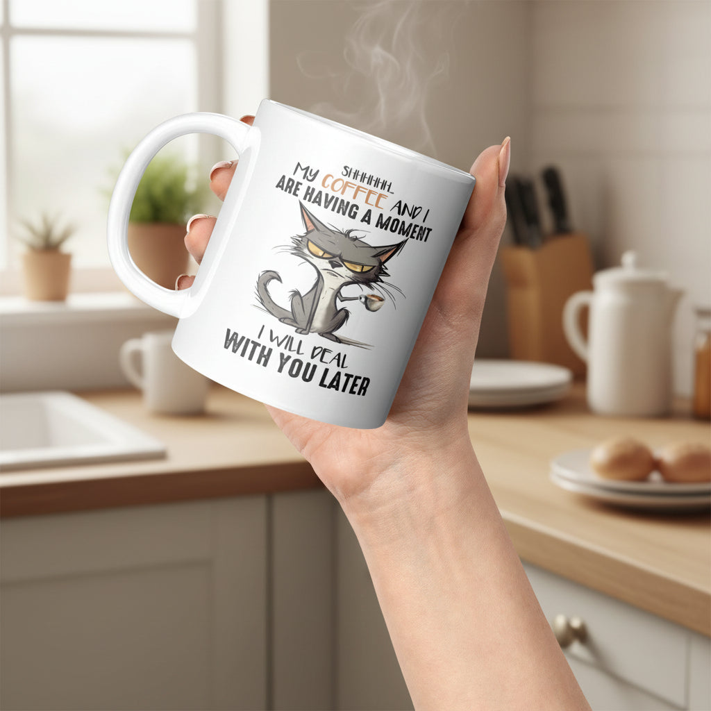 Coffee Moment | Funny Cat Mug - Kim’s Signature Beauty & Accessories