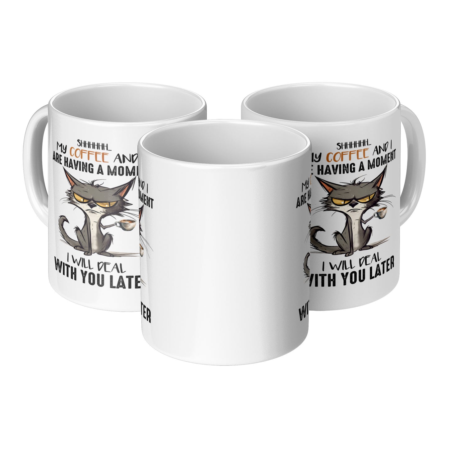 Coffee Moment | Funny Cat Mug - Kim’s Signature Beauty & Accessories (Store description)