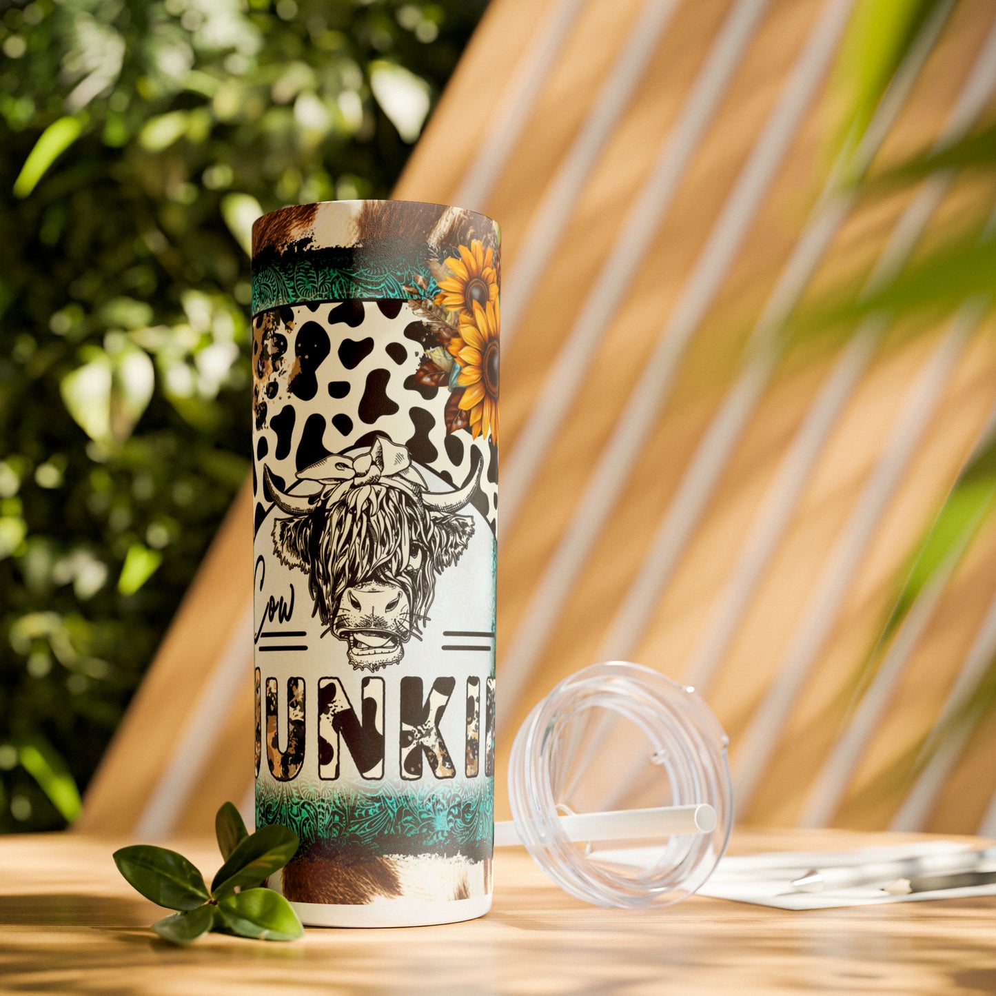 Cow Junkie | Skinny Tumbler with Straw, 20oz - Kim’s Signature Beauty & Accessories