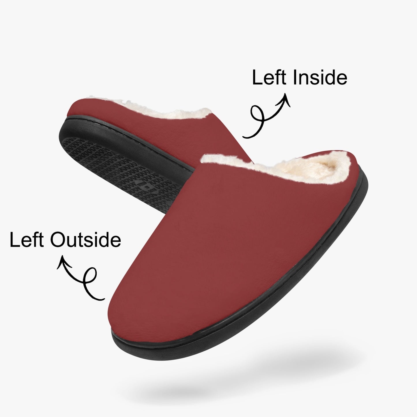 Cozy Dark Red Memory Foam Slippers - Kim’s Signature Beauty & Accessories