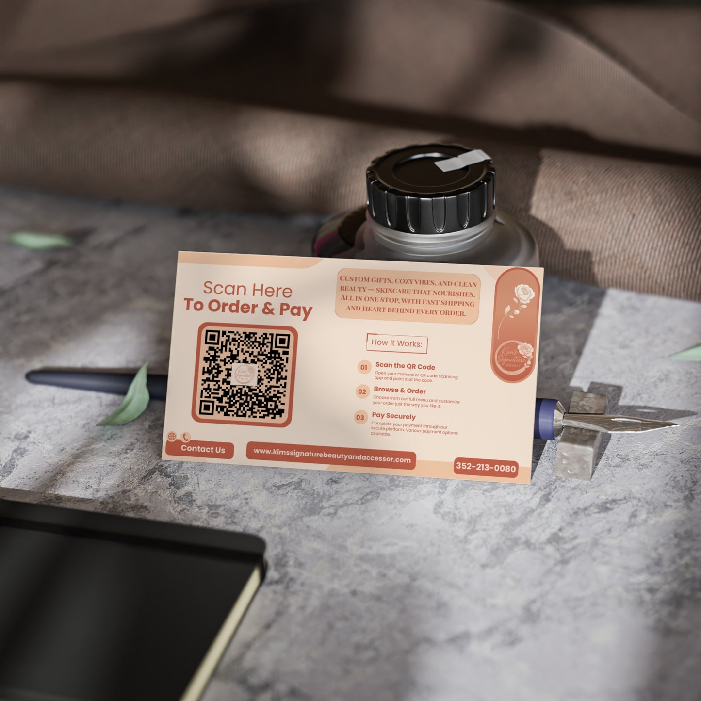 Custom Business Cards – Designed Just for You! - Kim’s Signature Beauty & Accessories