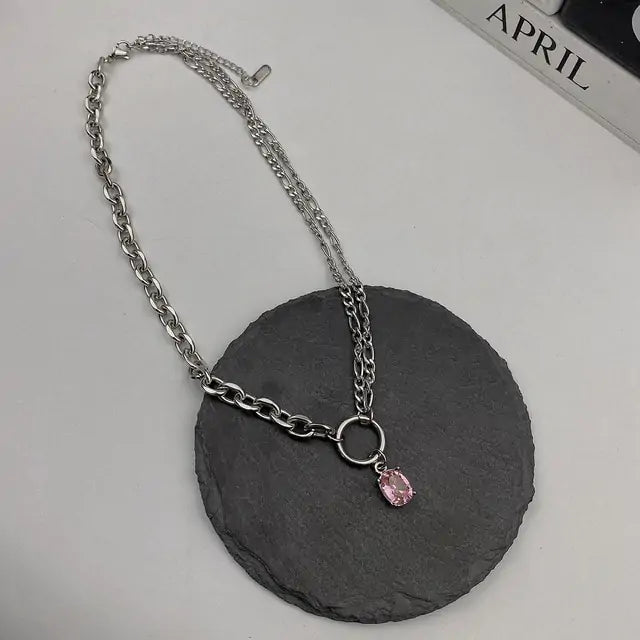 Pink Heart Pendant Necklace | Earrings - Kim’s Signature Beauty & Accessories