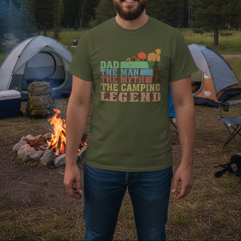 Dad The Camping Legend | Cotton Tee - Kim’s Signature Beauty & Accessories