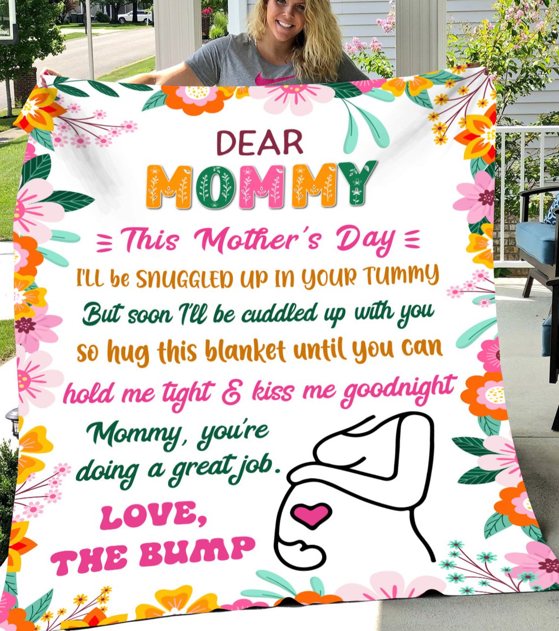 Dear Mommy, Love the Bump Blanket - Kim’s Signature Beauty & Accessories