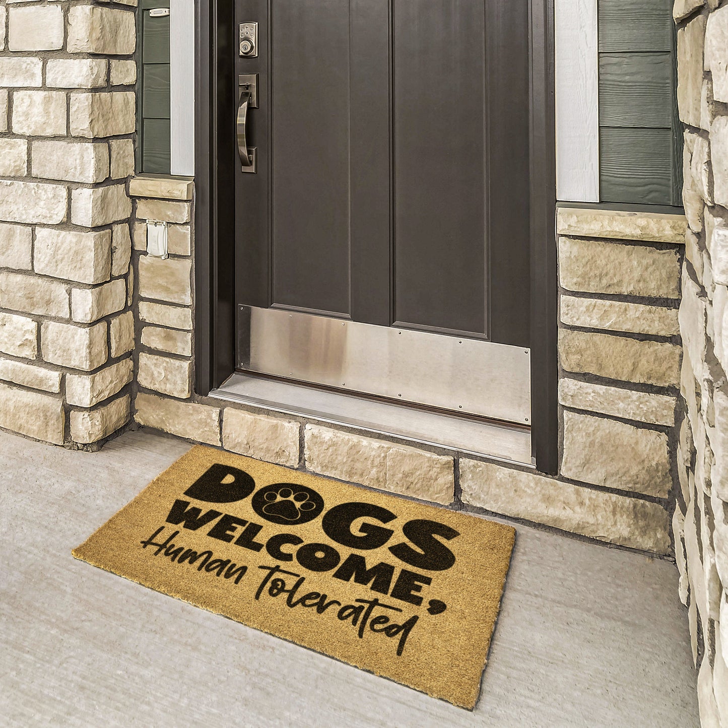 Dogs Welcome Humans Tolerated Door Mat - Kim’s Signature Beauty & Accessories