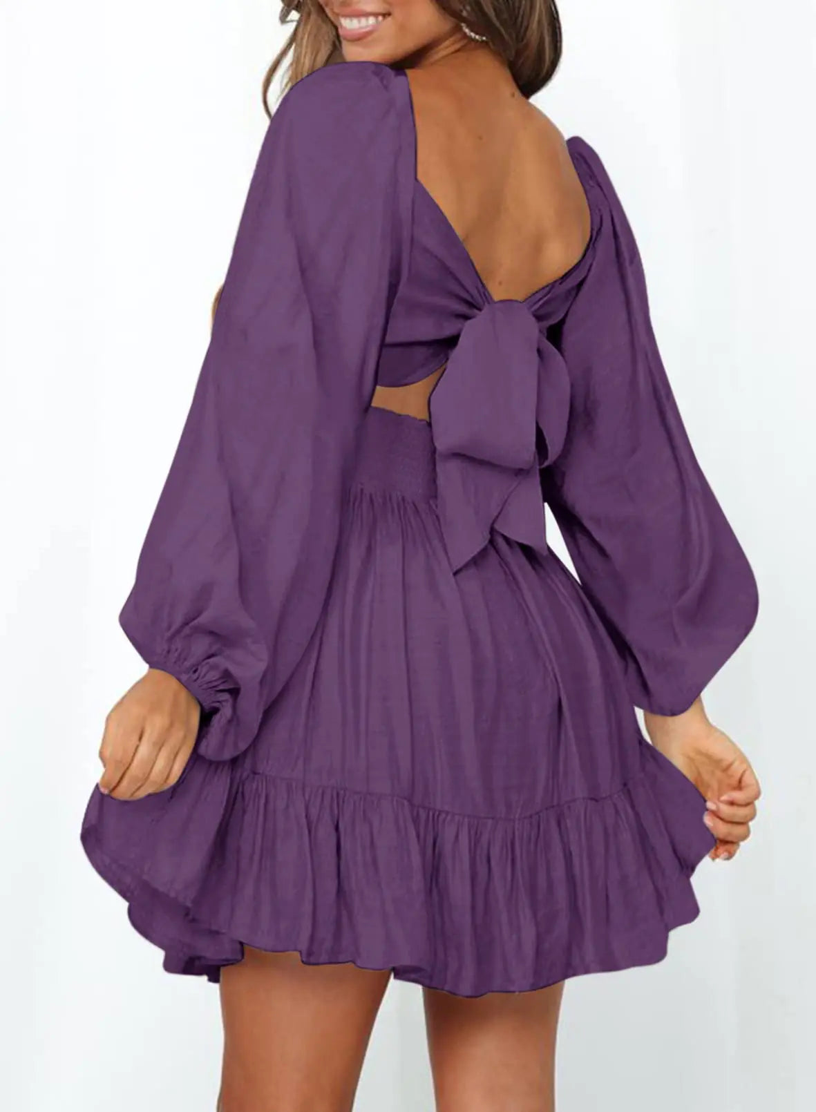 Dokotoo Womens Dress Long Lantern Sleeve - Kim’s Signature Beauty & Accessories