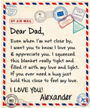 To Dad, Personalized Blanket - Kim’s Signature Beauty & Accessories (Store description)