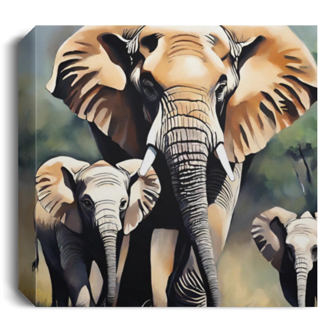 Elephants | Wall Canvas Art - Kim’s Signature Beauty & Accessories (Store description)