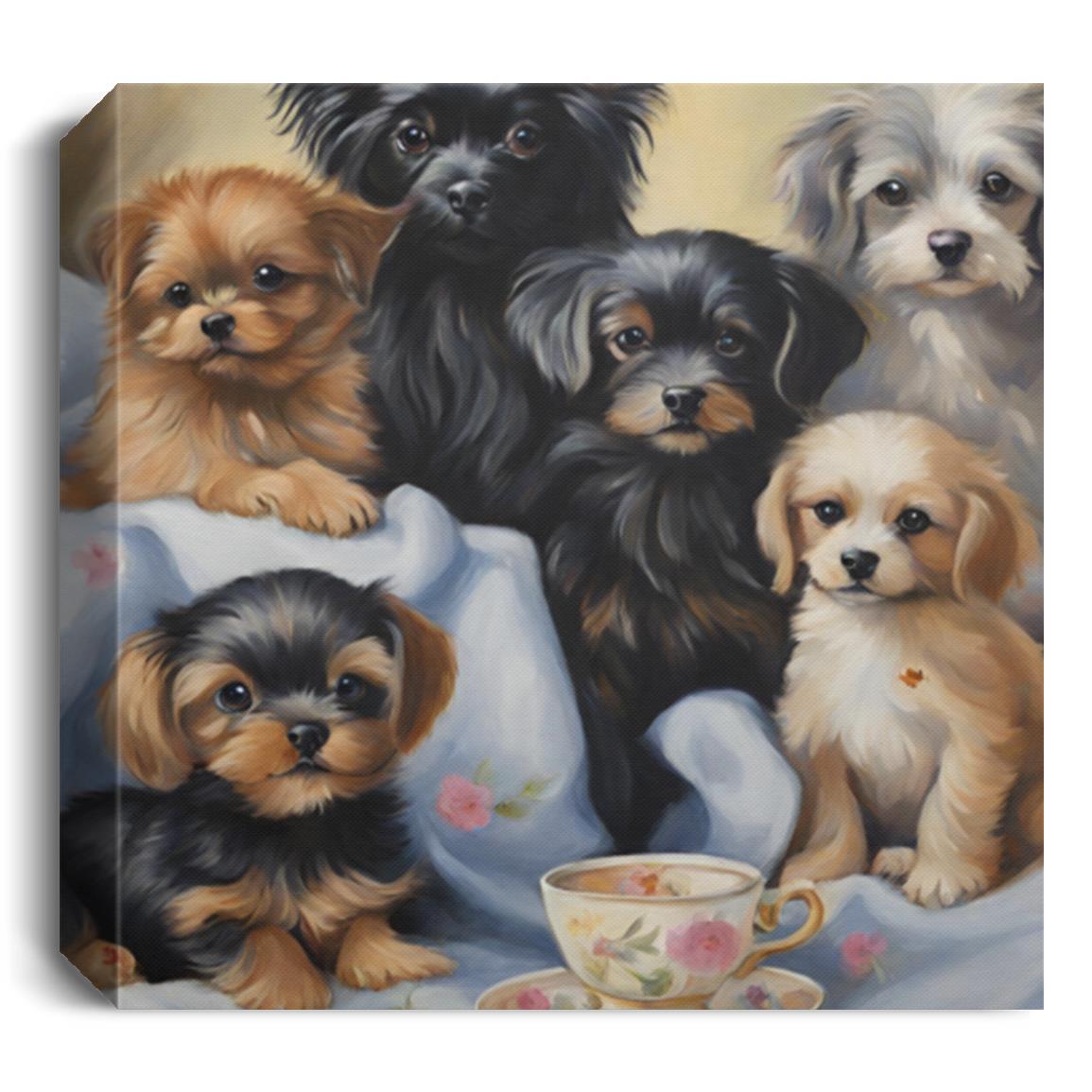 Tea Cup Pups Collection | Canvas Wall Art - Kim’s Signature Beauty & Accessories (Store description)