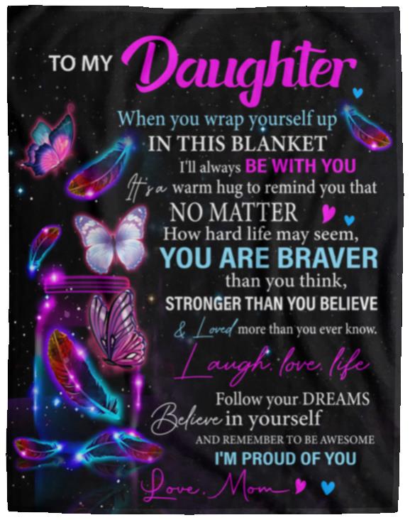 Daughter Butterfly Blanket from Mom - Kim’s Signature Beauty & Accessories (Store description)