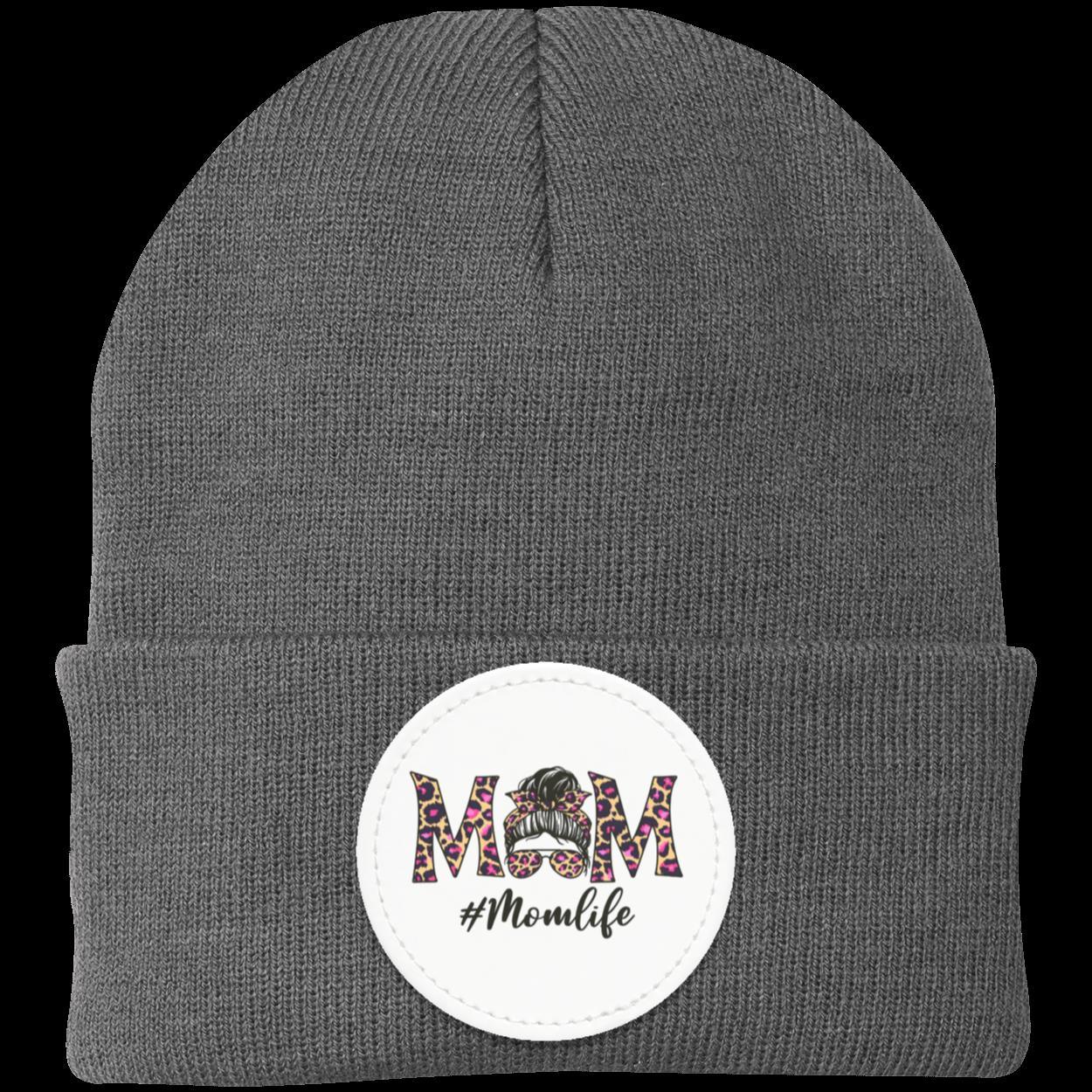 Mom Life Patched Knit Beanie – Cozy Winter Hat - Kim’s Signature Beauty & Accessories
