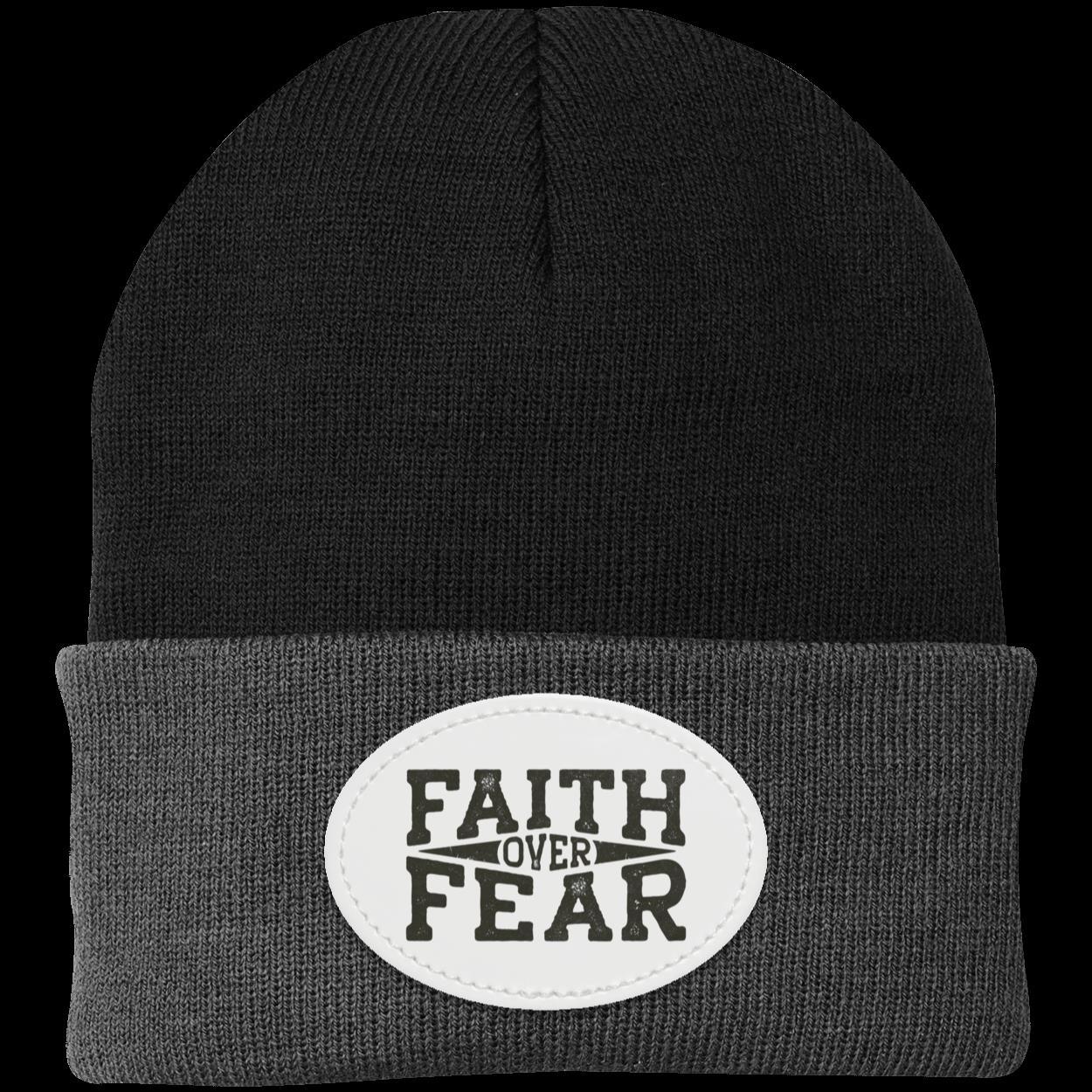 Faith Over Fear Beanie – Bold Inspirational Knit Hat - Kim’s Signature Beauty & Accessories