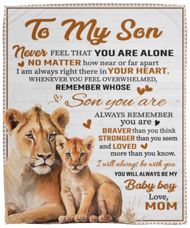 Son Lion Blanket from Mom - Kim’s Signature Beauty & Accessories (Store description)