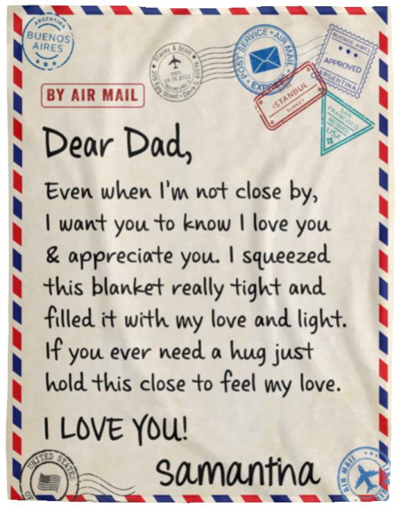 To Dad, Personalized Blanket - Kim’s Signature Beauty & Accessories (Store description)