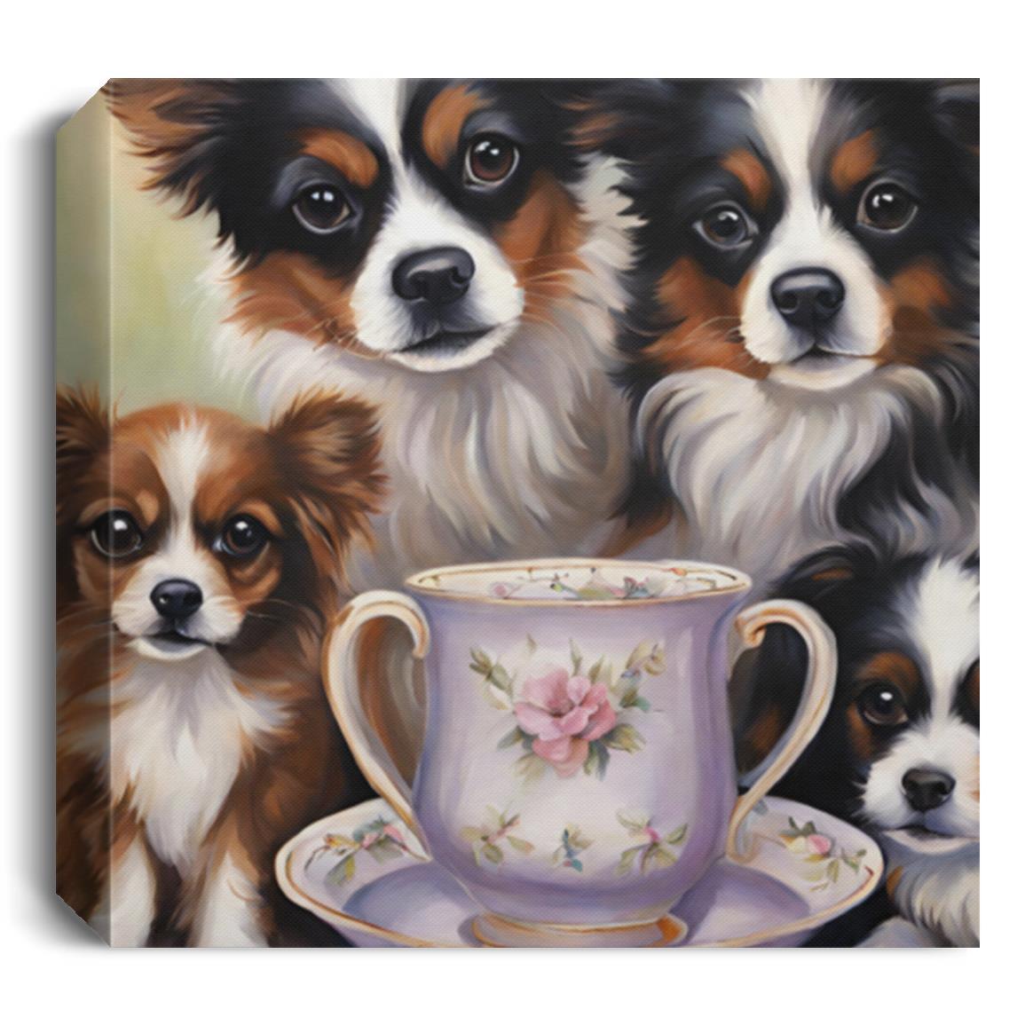 Tea Cup Pups Collection | Canvas Wall Art - Kim’s Signature Beauty & Accessories (Store description)