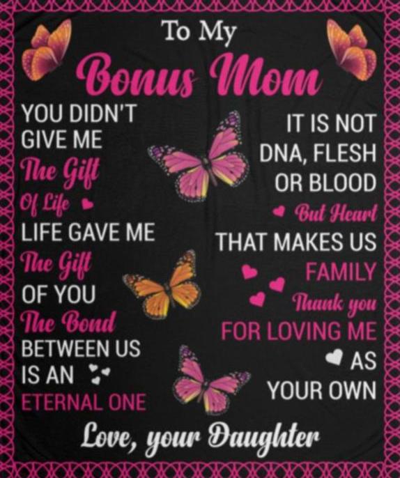 Bonus Mom Blanket from Daughter - Kim’s Signature Beauty & Accessories (Store description)