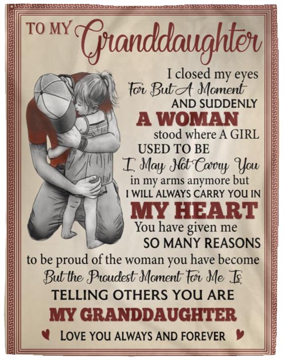 To My Granddaughter Blanket - Kim’s Signature Beauty & Accessories