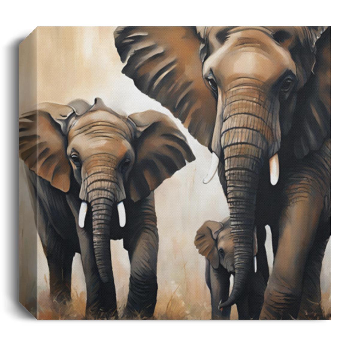 Elephants | Wall Canvas Art - Kim’s Signature Beauty & Accessories (Store description)