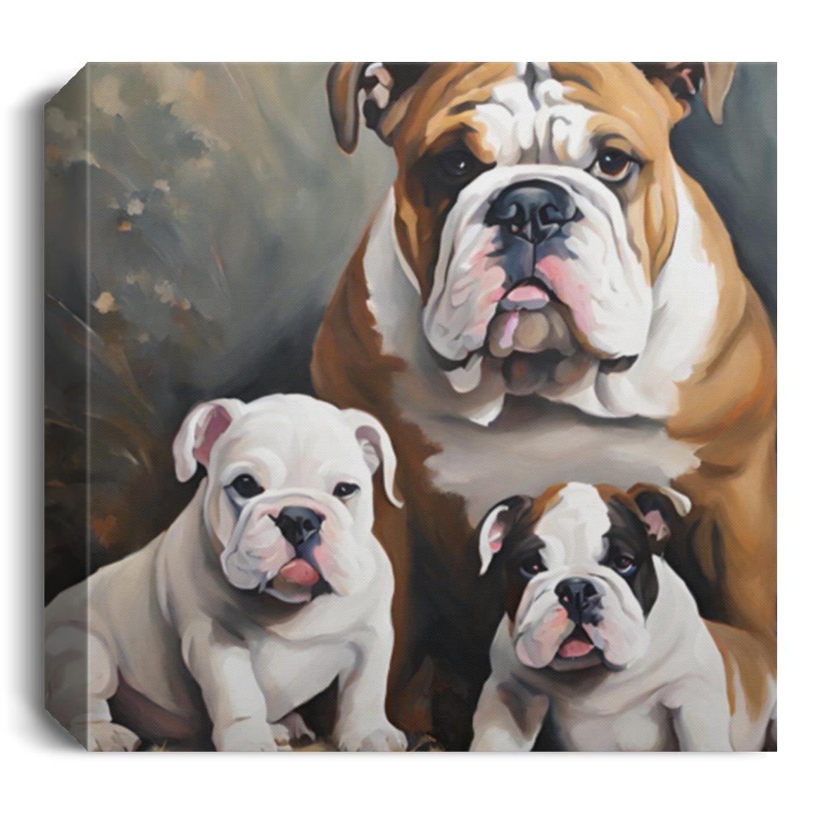 Bull Dog & Pups Collection | Canvas Wall Art - Kim’s Signature Beauty & Accessories (Store description)