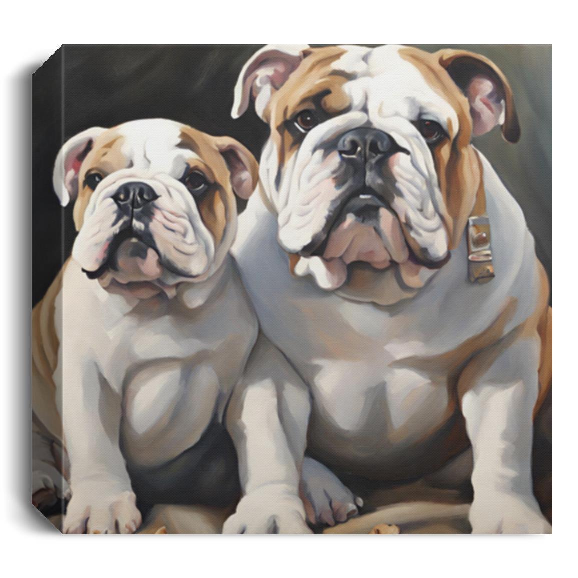 Bull Dog & Pups Collection | Canvas Wall Art - Kim’s Signature Beauty & Accessories (Store description)