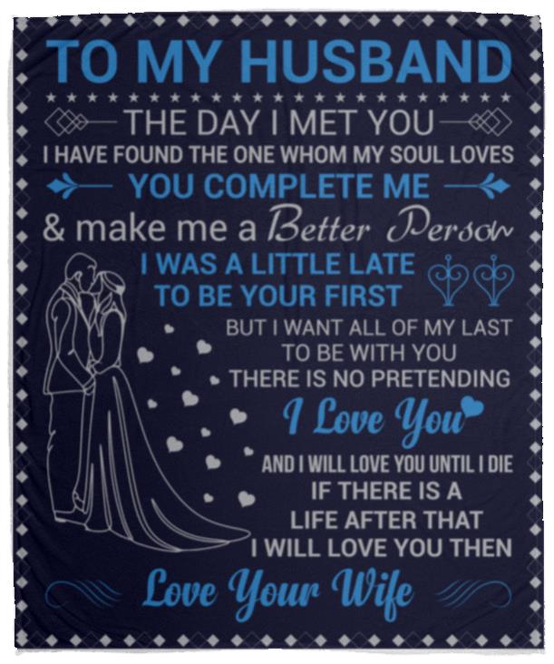 To My Husband Fleece Blanket (50x60) - Kim’s Signature Beauty & Accessories