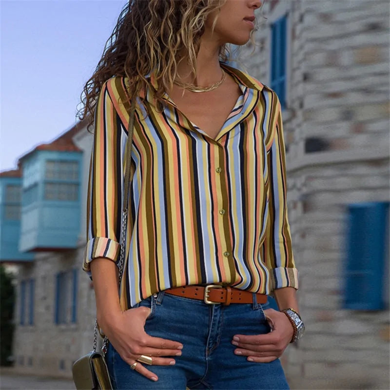 Long Sleeve Chiffon Blouse - Kim’s Signature Beauty & Accessories