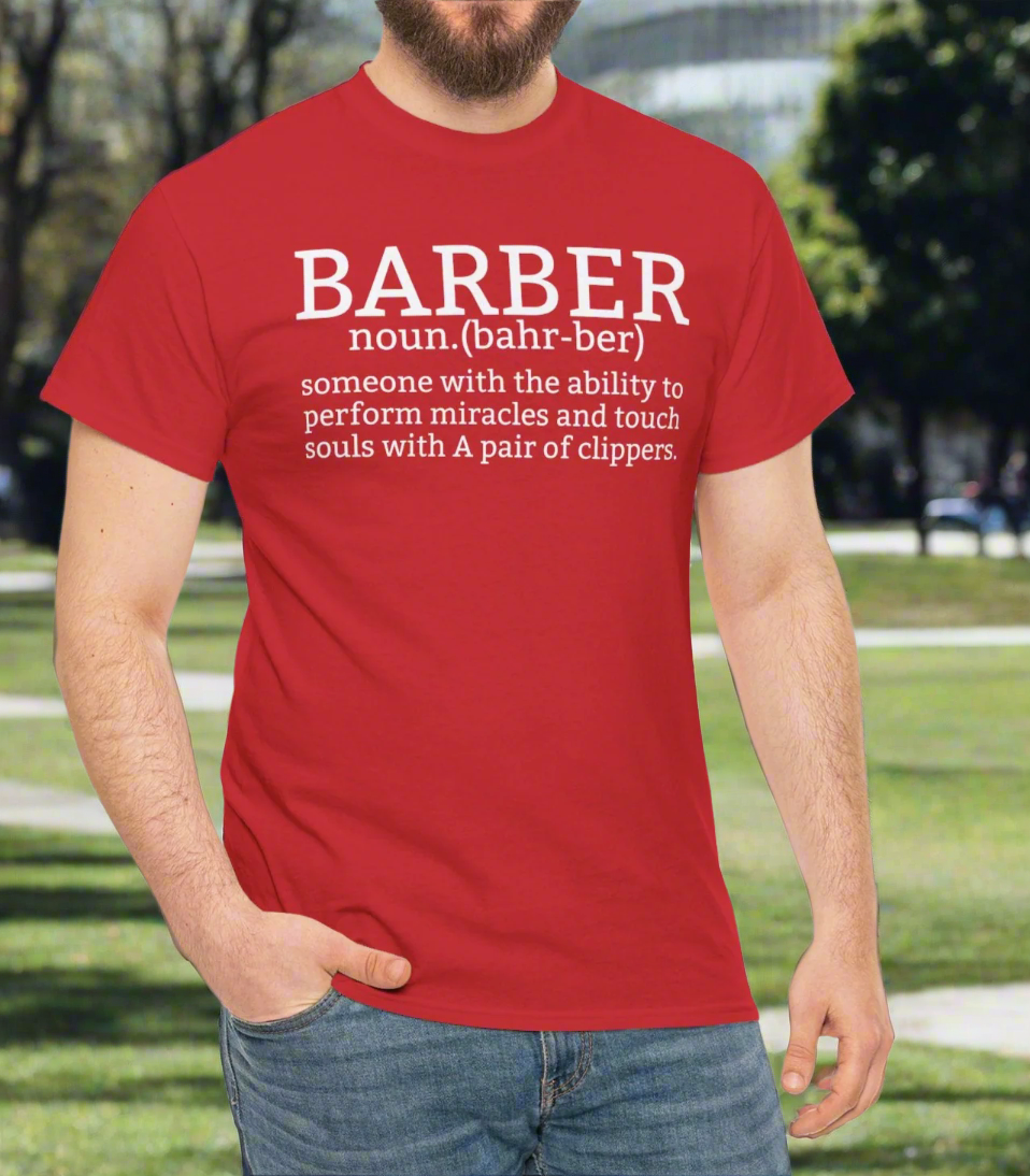 Barber Definition Tee for Barbers Who Perform Miracles - Kim’s Signature Beauty & Accessories