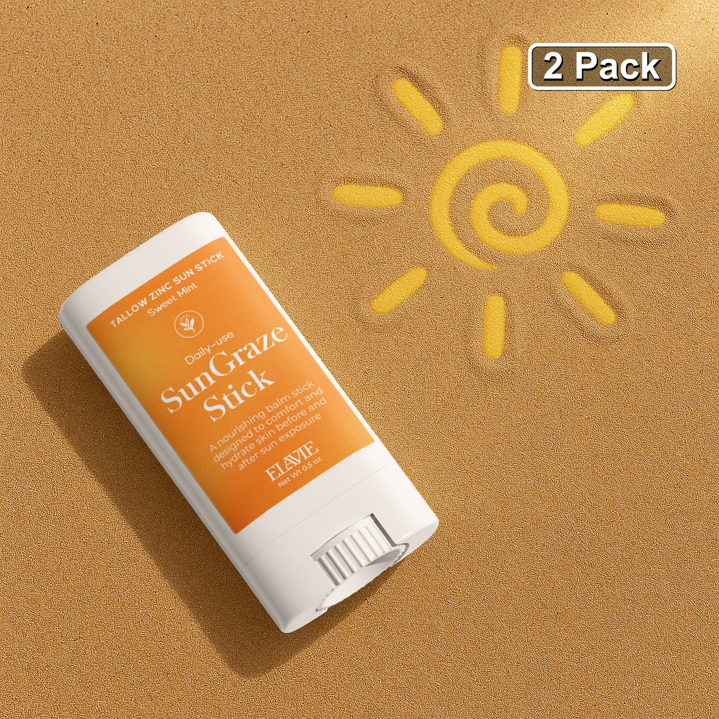 Elavie (2 Pack) SunGraze Tallow Zinc Balm Stick - Kim’s Signature Beauty & Accessories